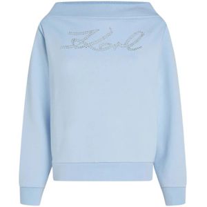 Karl Lagerfeld, Dames, Sweatshirts & Hoodies, Blauw, Maat: L