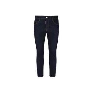 Dsquared2 Klassieke Denim Jeans voor Dagelijks Gebruik , Blue , Heren , Maat: L