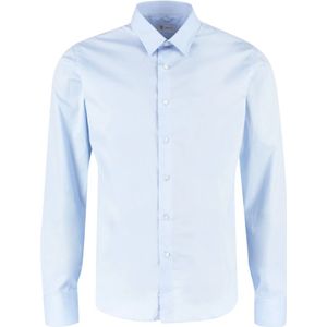 THE (Alphabet), Heren, Overhemden, Blauw, Maat: L Katoen,