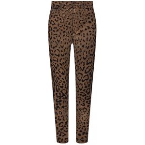 Dolce & Gabbana, Dames, Broeken, Bruin, Maat: 2XS Katoen,