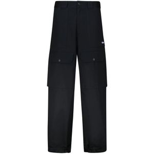 Msgm, Heren, Broeken, Zwart, Maat: M Katoen,