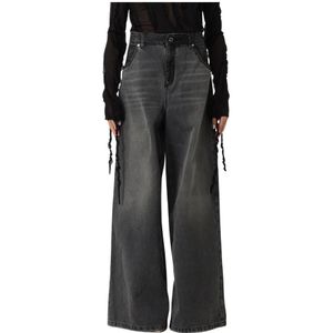 Blumarine, Dames, Jeans, Grijs, Maat: XS Denim,