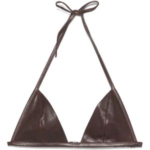 Rick Owens, Dames, Badkleding, Bruin, Maat: S Leer,