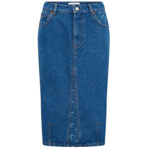Marine Serre, Dames, Rokken, Blauw, Maat: S Denim,