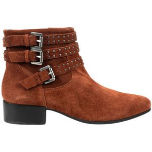 Geox - Peython - Enkellaarsjes - Bruin - Natuurlijk Leer