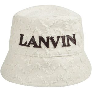 Lanvin Chevron Patroon Bob Motif Shirt , Beige , Heren , Maat: 56 CM