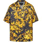 Versace Jeans Couture - Overhemd - Geel - Satijn - Gestreept