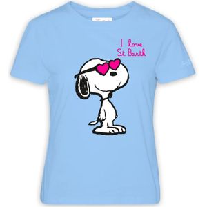 Saint Barth, Dames, Tops, Blauw, Maat: M Katoen,