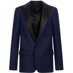 Roberto Cavalli, Heren, Jassen, Blauw, Maat: 2XL Wol,