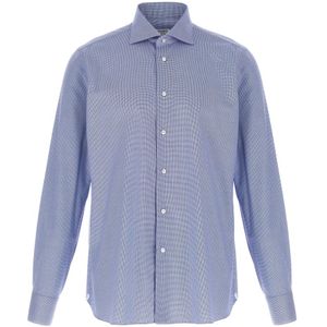 Borriello Napoli, Heren, Overhemden, Blauw, Maat: 3XL Katoen,