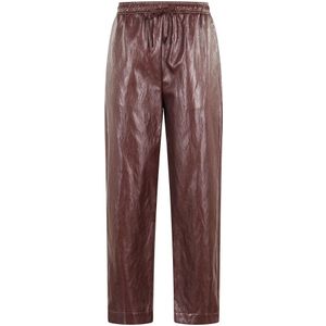 Solotre, Dames, Broeken, Rood, Maat: L Leer,