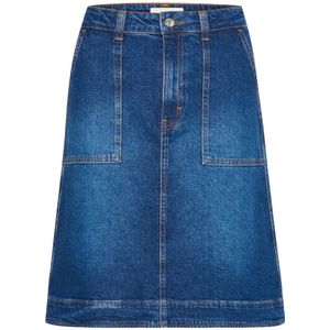 Part Two, Dames, Rokken, Blauw, Maat: S Denim,