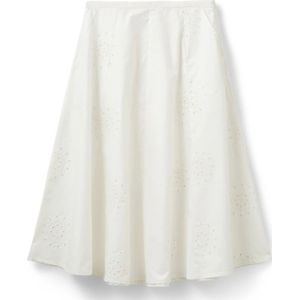 Sofie Schnoor - A-lijnrok - Wit - Geborduurd - Katoen