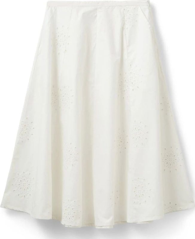 Sofie Schnoor - A-lijnrok - Wit - Geborduurd - Katoen