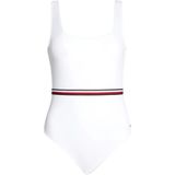 Tommy Hilfiger - Badpak - Streep - Gerecycled Nylon - Hoog Uitgesneden Been