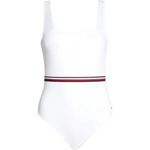 Tommy Hilfiger - Badpak - Streep - Gerecycled Nylon - Hoog Uitgesneden Been