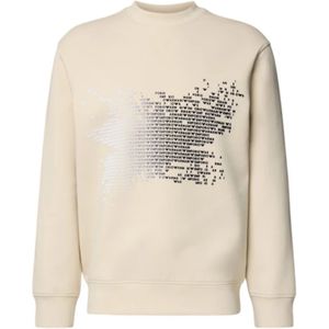 Emporio Armani, Heren, Sweatshirts & Hoodies, Beige, Maat: L