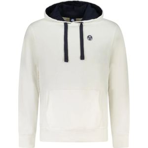North Sails, Heren, Sweatshirts & Hoodies, Wit, Maat: S Katoen,