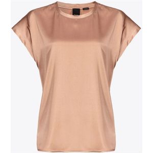 Pinko, Dames, Tops, Bruin, Maat: S Satijn,
