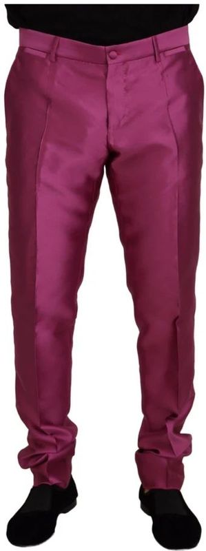 Dolce & Gabbana, Heren, Broeken, Roze, Maat: S Zijde,