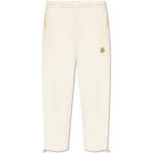 Moncler, Dames, Broeken, Beige, Maat: XS Katoen,