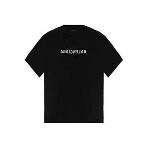 Balenciaga T-shirt met logo , Black , Dames , Maat: M