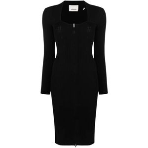 Isabel Marant, Dames, Jurken, Zwart, Maat: XS Wol,