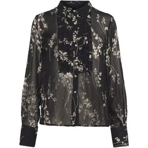 Part Two, Dames, Blouses & Shirts, Zwart, Maat: S