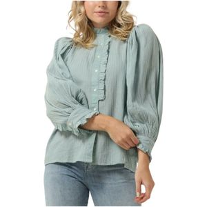 Antik Batik, Dames, Blouses & Shirts, Blauw, Maat: S