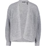 zero - Gebreid Vest - Grijs Gemêleerd - Normale Pasvorm - Lange Mouw