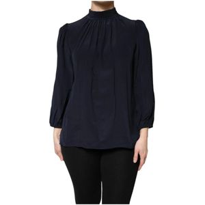 Dolce & Gabbana - Long Sleeve Blouse - Blauw - 100% Zijde