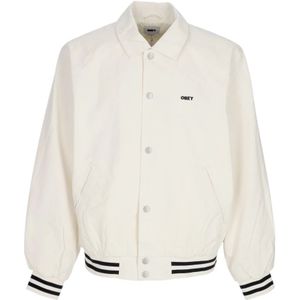 Obey, Heren, Jassen, Beige, Maat: M Katoen,