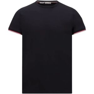 Moncler, Heren, Tops, Blauw, Maat: XL Katoen,