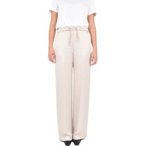 Herno, Dames, Broeken, Grijs, Maat: S Satijn,