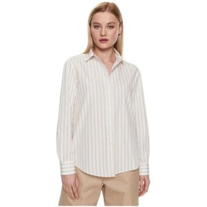 Tommy Hilfiger, Dames, Blouses & Shirts, Wit, Maat: L Katoen,