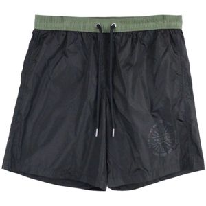 Moncler, Heren, Badkleding, Zwart, Maat: L Nylon,