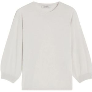 Max Mara, Dames, Truien, Wit, Maat: L Wol,
