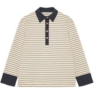 Ganni, Dames, Tops, Beige, Maat: XS Jersey,
