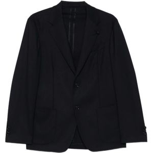 Lardini, Heren, Jassen, Blauw, Maat: 3XL Wol,