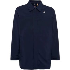 K-Way, Heren, Jassen, Blauw, Maat: M Nylon,