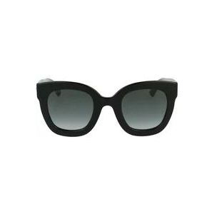 Gucci Round Frame Acetate Sungles With Star , Black , Dames , Maat: ONE Size