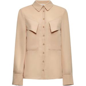 Silvian Heach, Dames, Blouses & Shirts, Beige, Maat: 2XS Poliester,