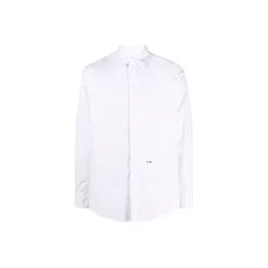 Dsquared2 Clic-Collar Poplin Overhemd , White , Heren , Maat: XS