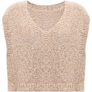 Twinset, Dames, Truien, Bruin, Maat: S Katoen,