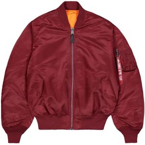 Alpha Industries, Heren, Jassen, Rood, Maat: M Nylon,