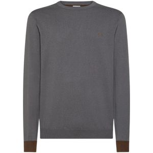 Sun68, Heren, Truien, Grijs, Maat: M Katoen,