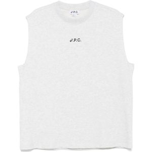 A.p.c., Heren, Tops, Grijs, Maat: L