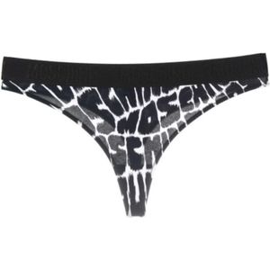 Moschino, Dames, Ondergoed, Zwart, Maat: L Katoen,