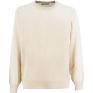Brunello Cucinelli, Heren, Truien, Wit, Maat: L Kasjmier,