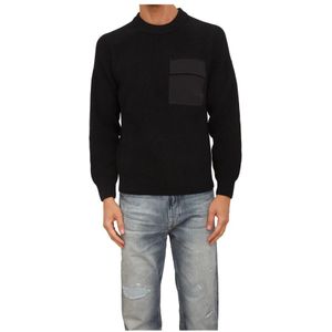 Boss Orange - Kalamaro - Gebreide Trui - Zwart - Met Borstzak